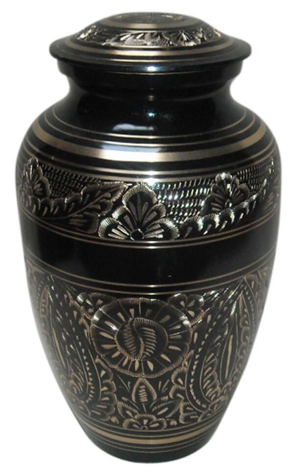 Black Brass Urn