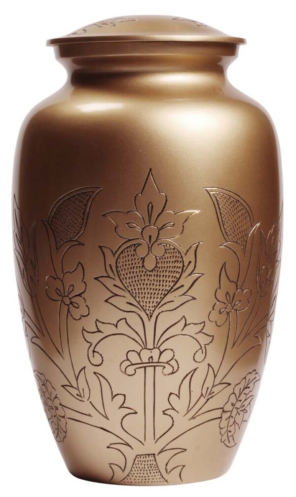 Gold Etched Urn