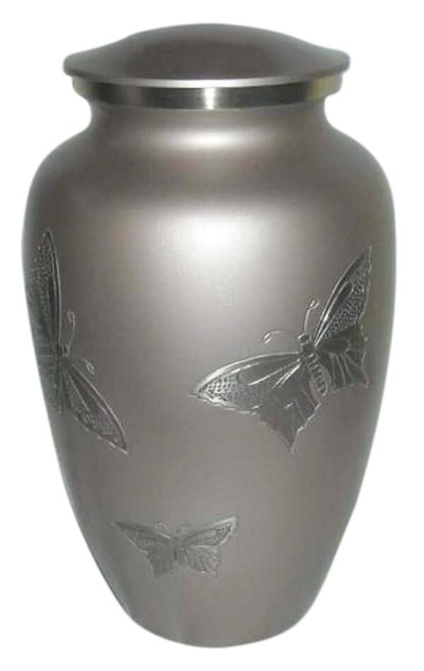 Gray Butterfly Urn